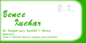 bence kuchar business card